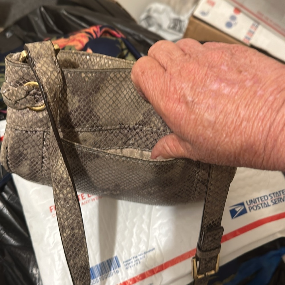 Michael Kors Python Snake Embossed Leather Crossb… - image 2